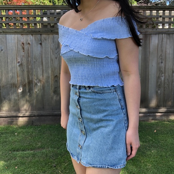 Blue crop top - Picture 3 of 4